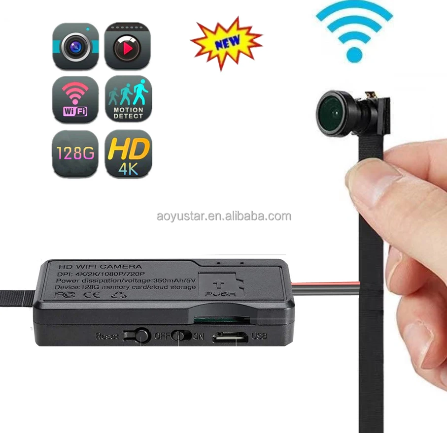 Wireless hidden espion covert 4K/1080P IP Camera Wifi Module Mini Spy home Nanny Cam PCB Dvr High Resolution P2P UID cameras