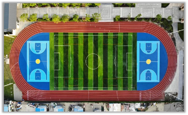 WA approved with different colored EPDM granules for playground sports field