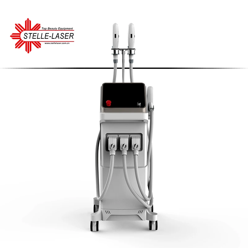 Free combination beauty clinic spa used medical grade IPL+tattoo removal nd yag +diode laser hair removal multifunction machine