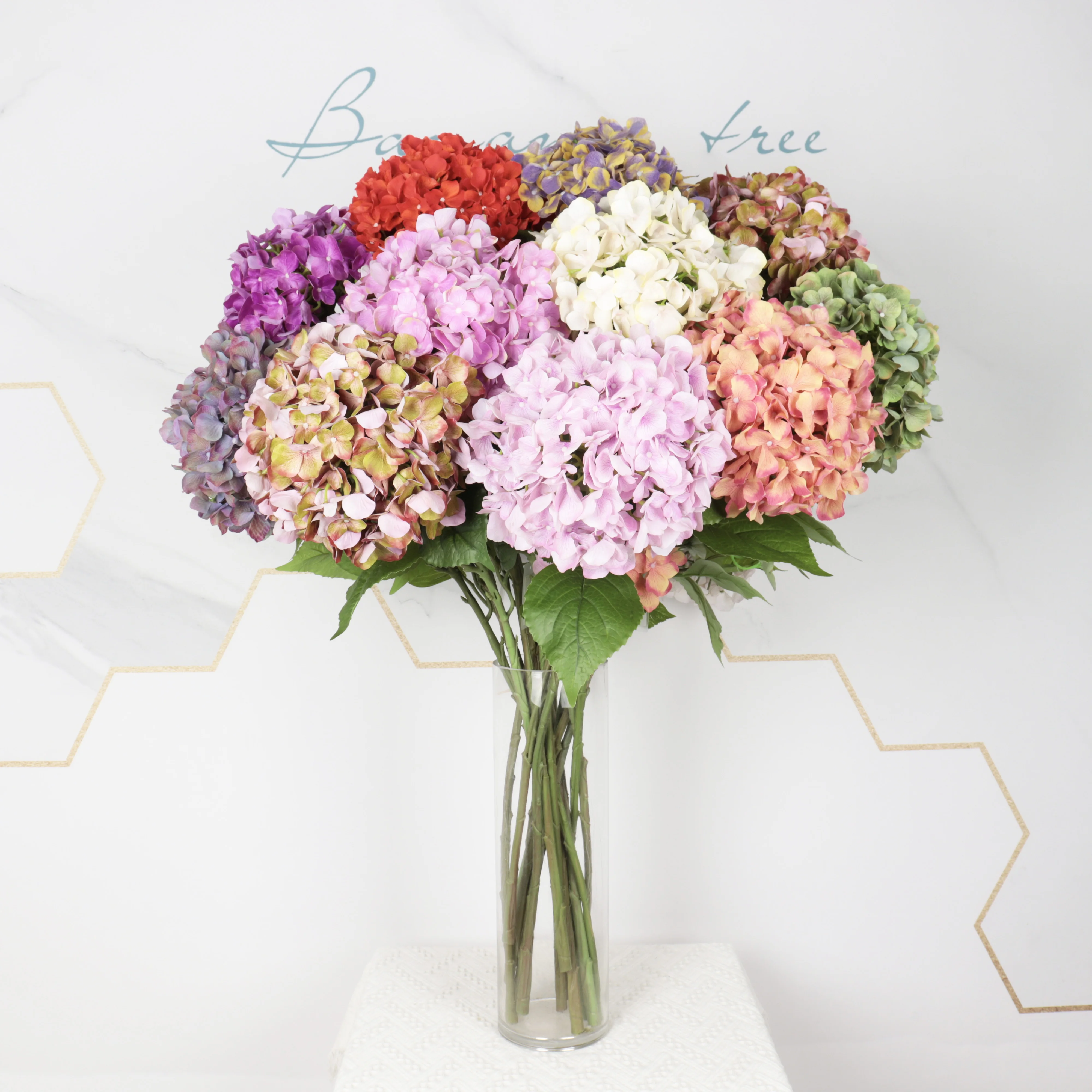 Real Artificial Flowers Arrangement artificial hydrangea, artificial flower hydrangea