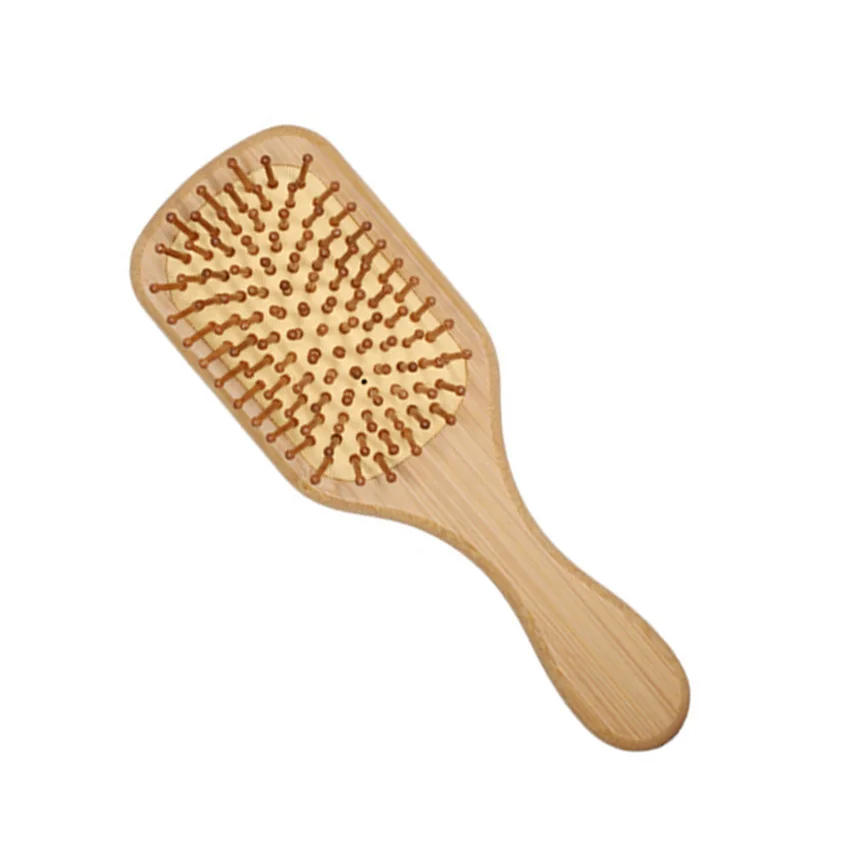 Common Bamboo Hair Comb Wide Tooth and Fine Tooth Detangling Essential Wooden Comb for Home Use