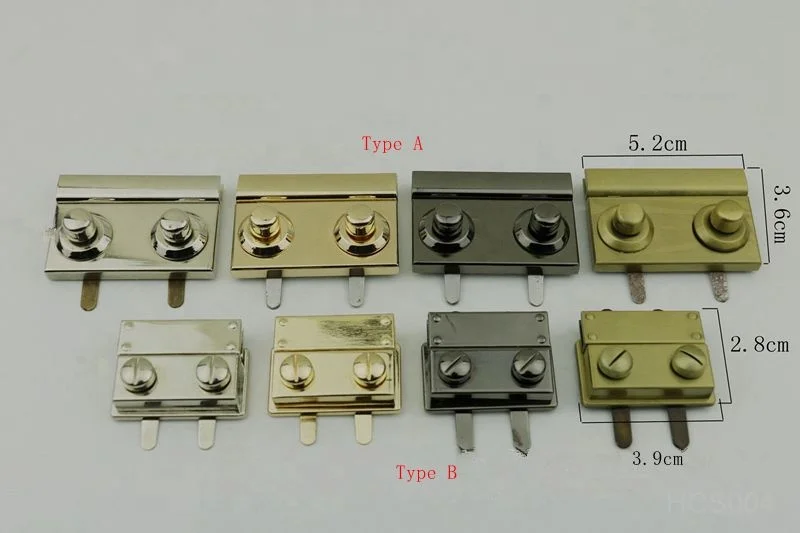 Factory supply bag accessories high quality zinc alloy bag lock for leatherbags