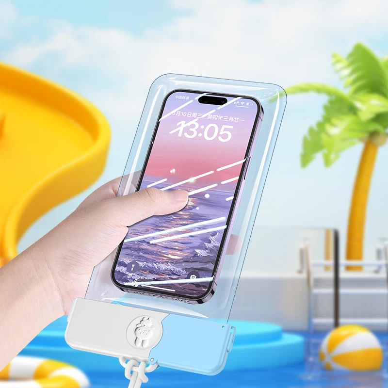 Modern Design 7.2 Inch Universal Waterproof Mobile Phone Bag Transparent TPU Water proof Phone Case For Iphone for samsung