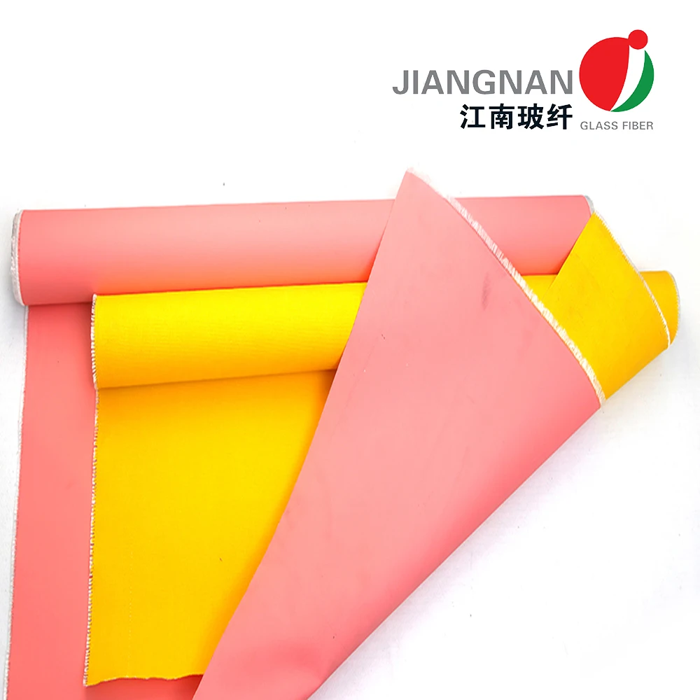 30oz Satin Weave Fiberglass Cloth With Silicone Coating Fiberglass Cloth On One Side
