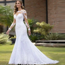 OXGIFT Оптовая продажа Роскошные женские элегантные свадебные бальные платья русалки скромные свадебные платья для женщин 2022