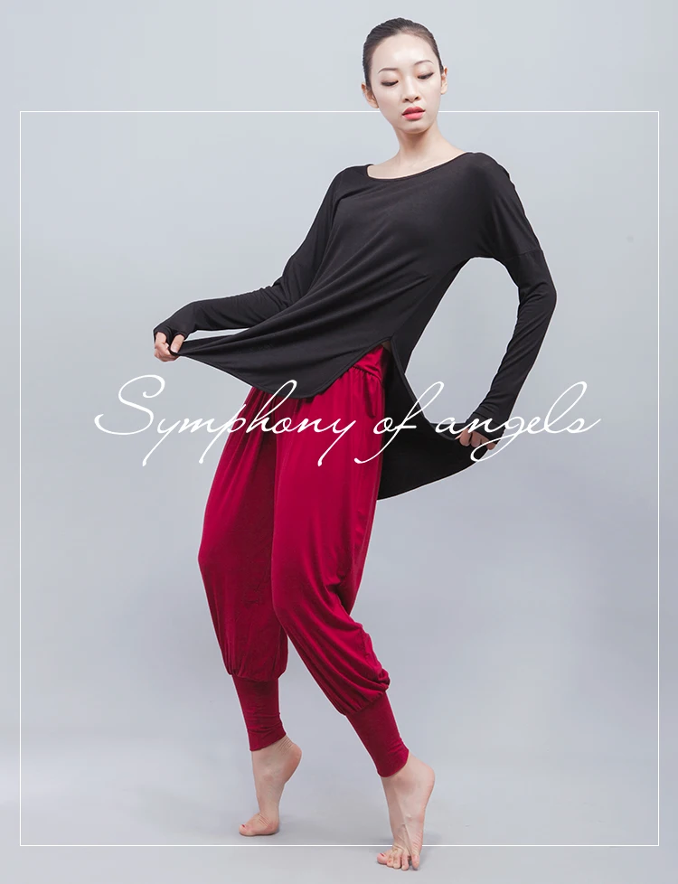 Adult Women Harem Pants Ballet Training Stretch Dance Pants for Women Picture 2 Piece Performance Satin Pants Stage & Dancerwear