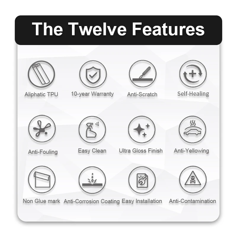 FOB Self-healing Anti-Scratch Heat-resistant 1.52m*15m TPU Car Paint Protection Film Car PPF