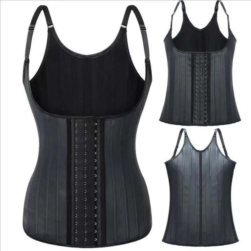 25 boned Latex Women Slim Corset Plus Size Latex Shaper Waist Trainer Vest