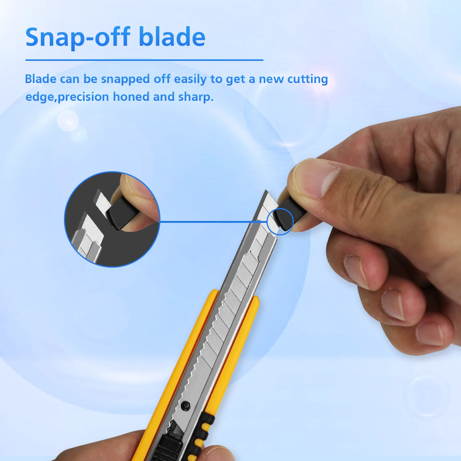 Профессиональный Универсальный нож 9 мм sk2 с защелкой нескользящая резиновая ручка для резки электрика