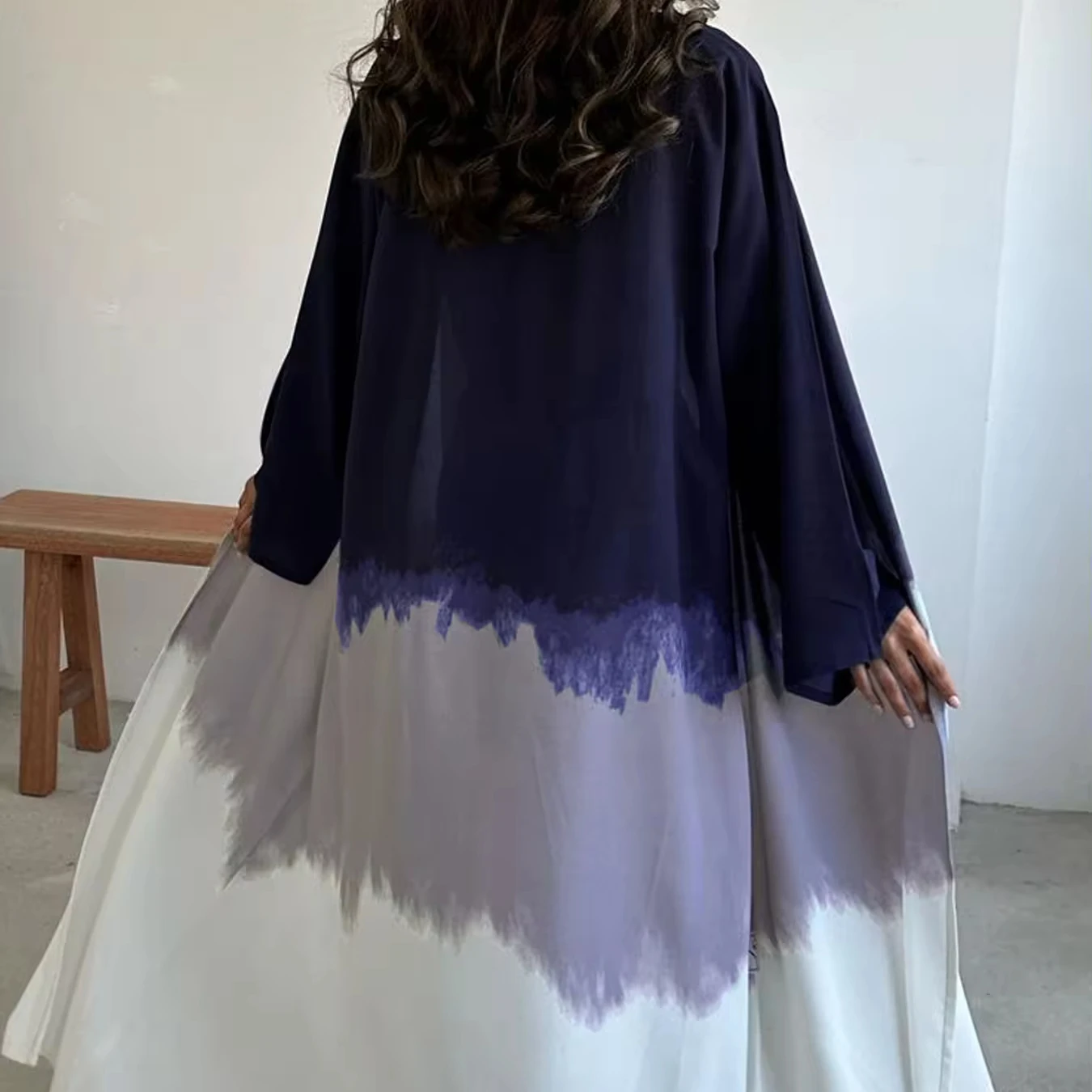 2024 new dubai stylish clothes new printed maxi abaya summer open abaya for fashion woman and girl