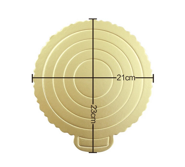 Custom Baked Cake Paper Board Pads Food Tray Golden Base Cardboard Mousse Mat Round Cake Pads