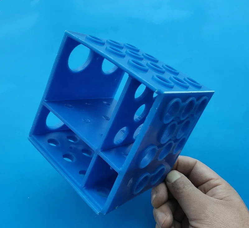 Multi size self assembly Detachable 4-Way Cube test tube rack for lab