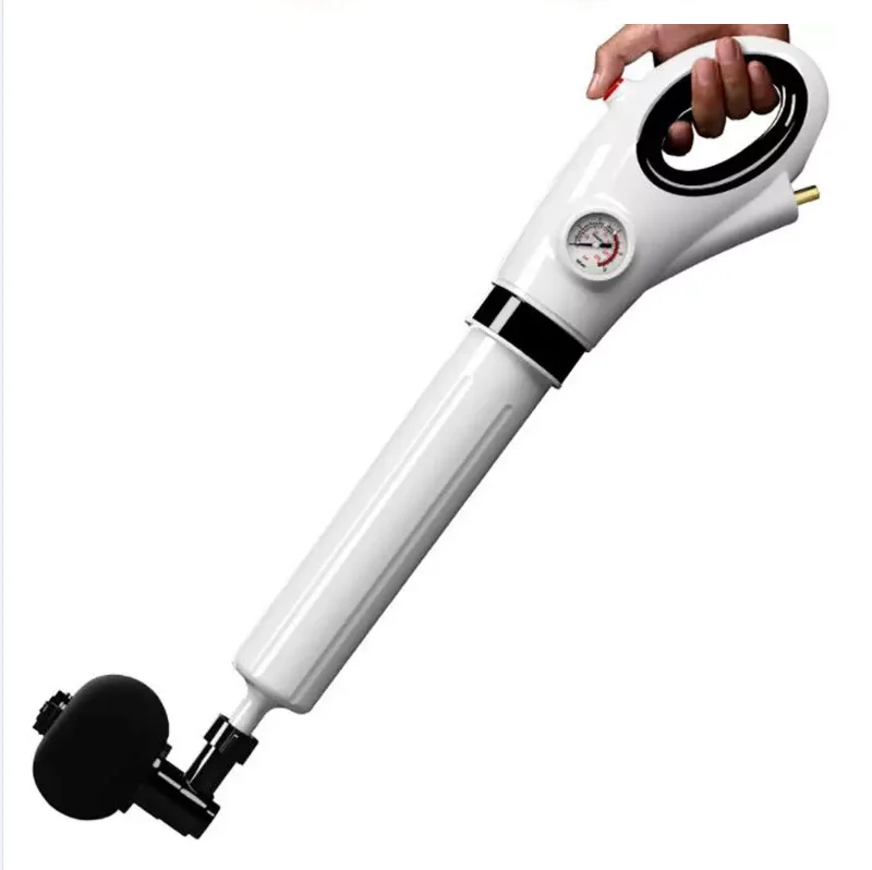 Electric Pipe Plunger Opener Air Power Drain Blaster Gun Toilet Plunger