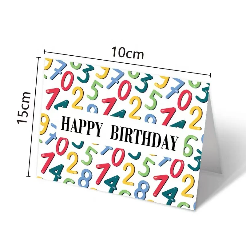 24pcs Happy Birthday Greeting Card Gift Card Design Print Thank You Paper Cards Custom With Envelope And Stickers