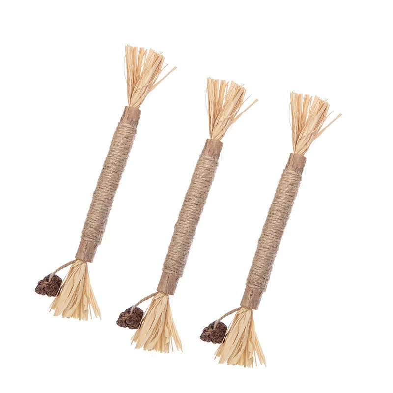 Natural Cat Chew Sticks Indoor Interactive Teething Chew Toys new cat toy grinding teeth clean teeth tartar fresh breath
