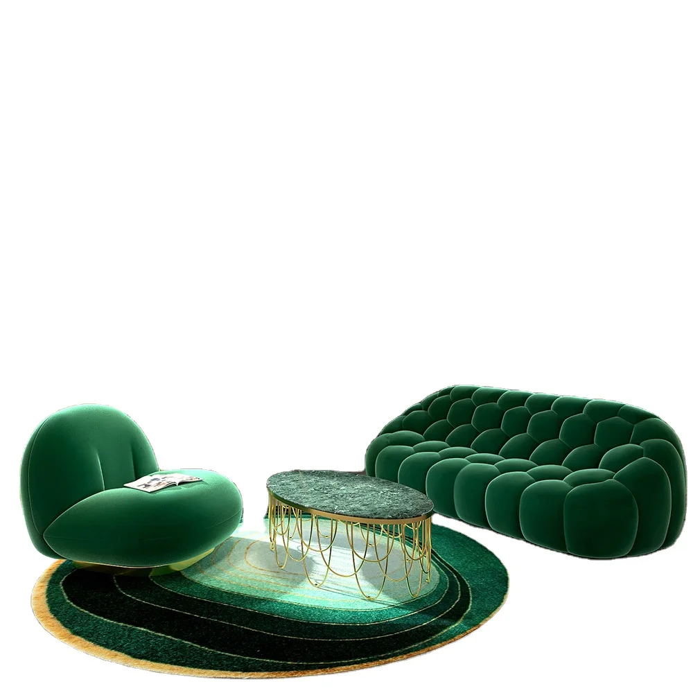 Small Apartment Living Room Velvet Fabric Art Leisure Sofa chairs;luxury modern sofas,Elegant Sofa set