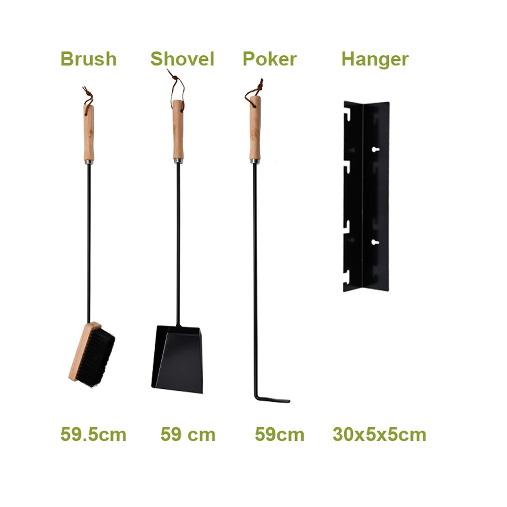 5 piece Metal Cast Iron Indoor Fire Pits Tongs Outdoor firewood  tools  set Fireplace sets Accessories
