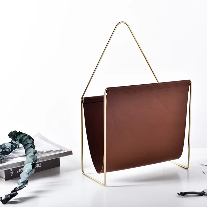  colorful designs for selection Slots Rose Gold Table Stand Metal Magazine Rack Mails Books