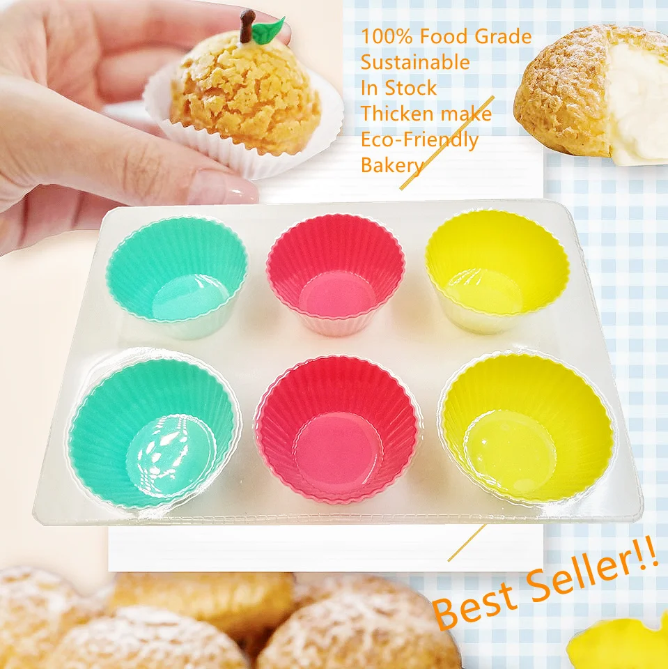 Round Circle Semicircle Cake Soap Mold 6 Holes Silicone Cake Mold for Chocolate