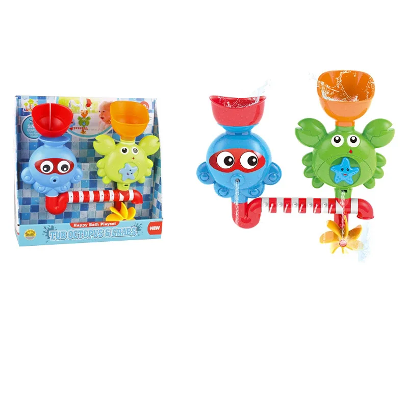 HS Bath Toys Cute Octopus and Crab Style Baby Shower Toys For Kids