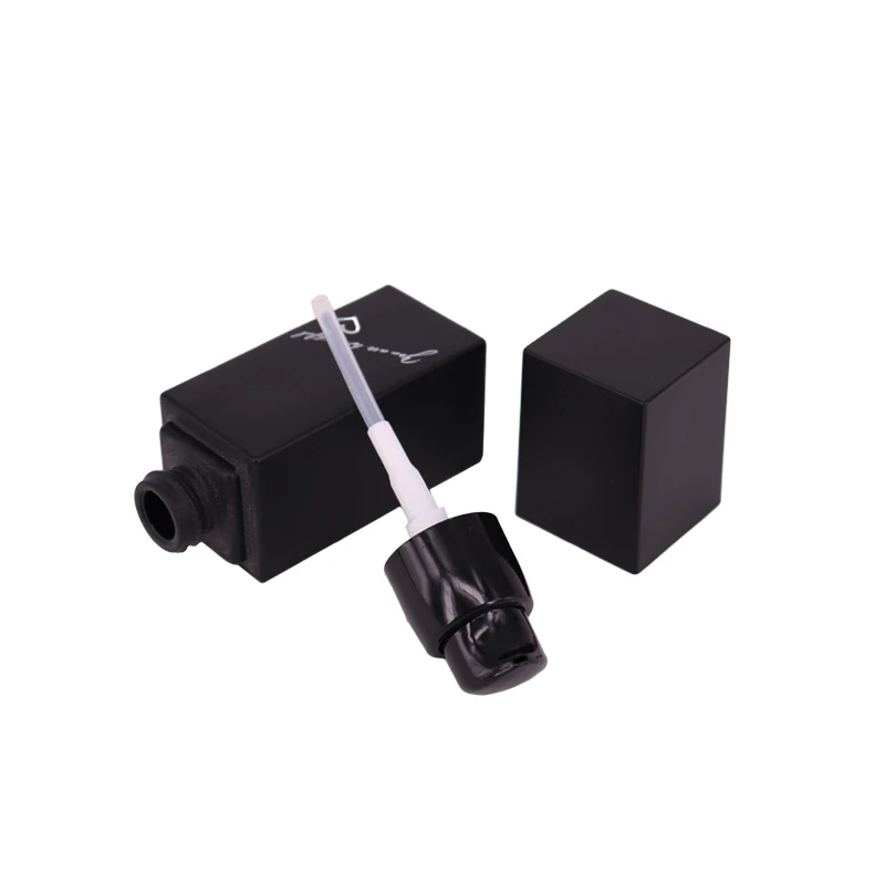 Wholesale Luxury Square Liquid Glass Bottles Transparent Cosmetic Glass Bottle With Press Pump