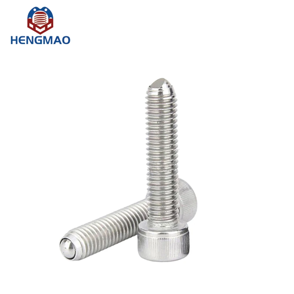 Stainless Steel Carbon Steel  Outlet Sliced Bead Ball Spring Load Plunger Pin With Socket Head Cap