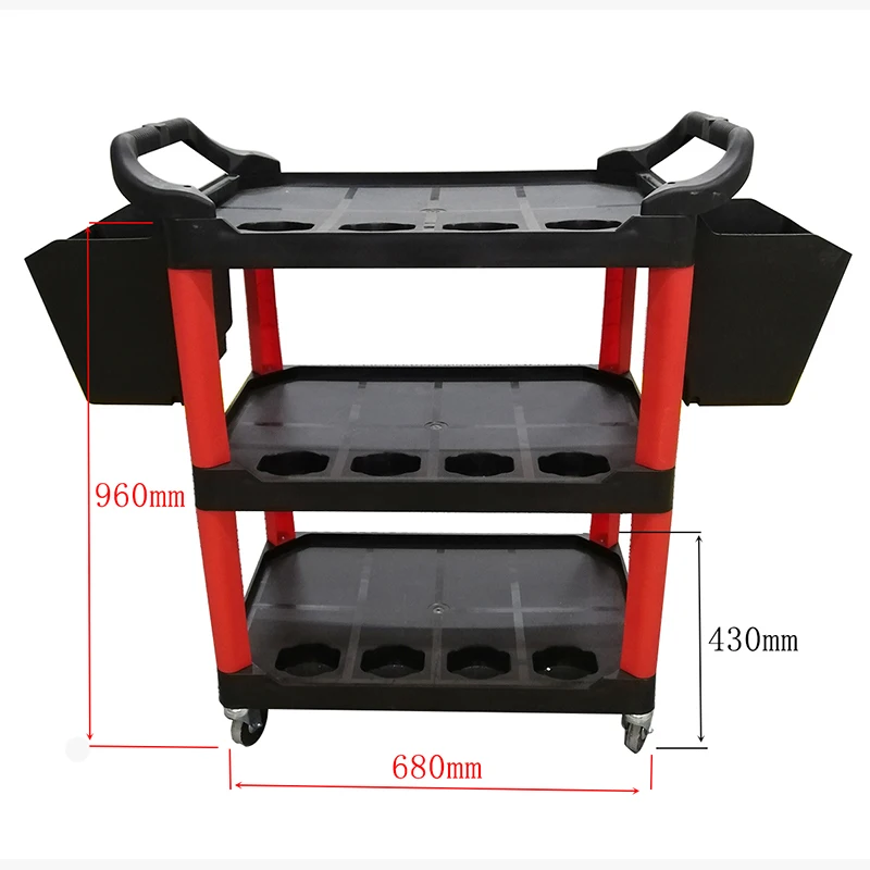 Low Price Workshop Garage Mechanic 3 Layer Utility Trolley Cart Service Mobile Tool Cart