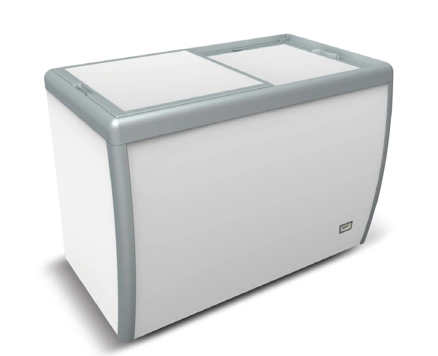 RI-150/155 л витрина для мороженого морозильная камера хранения продажа 2 крышки с закаленным и низким коэффициентом излучения изогнутая Передняя