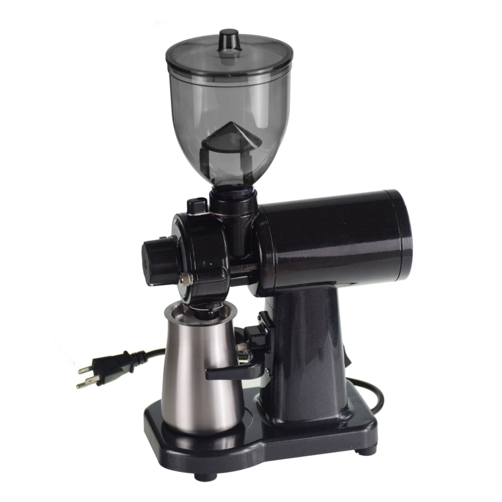 Ecocoffee Espresso Electric Burr Coffee Food Grinder Machine 8 Steps Anti-jump 60mm Flat Wheel