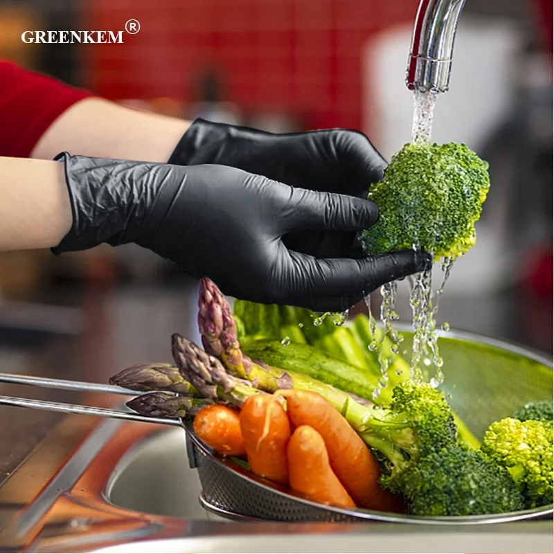 100pcs/Box Reusable Nitrile Gloves Latex Waterproof Cleaning Gloves For Household Garden Kitchen Synthetic Nitrile Gloves