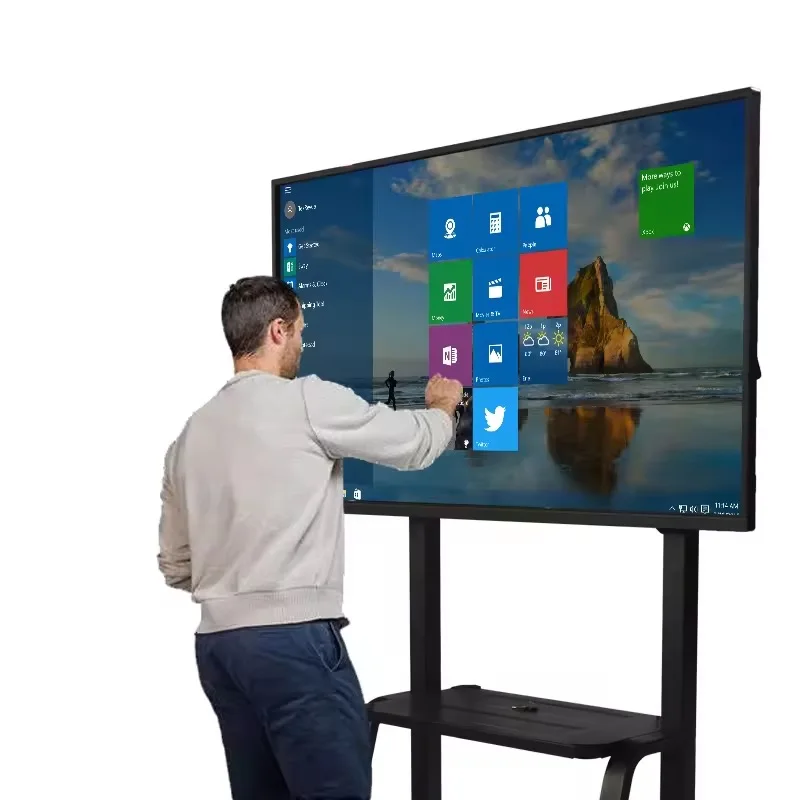 20-Point Touch Screen All-In-One Interactive Smart Board Classroom-Grade Whiteboard for Enhanced Collaboration
