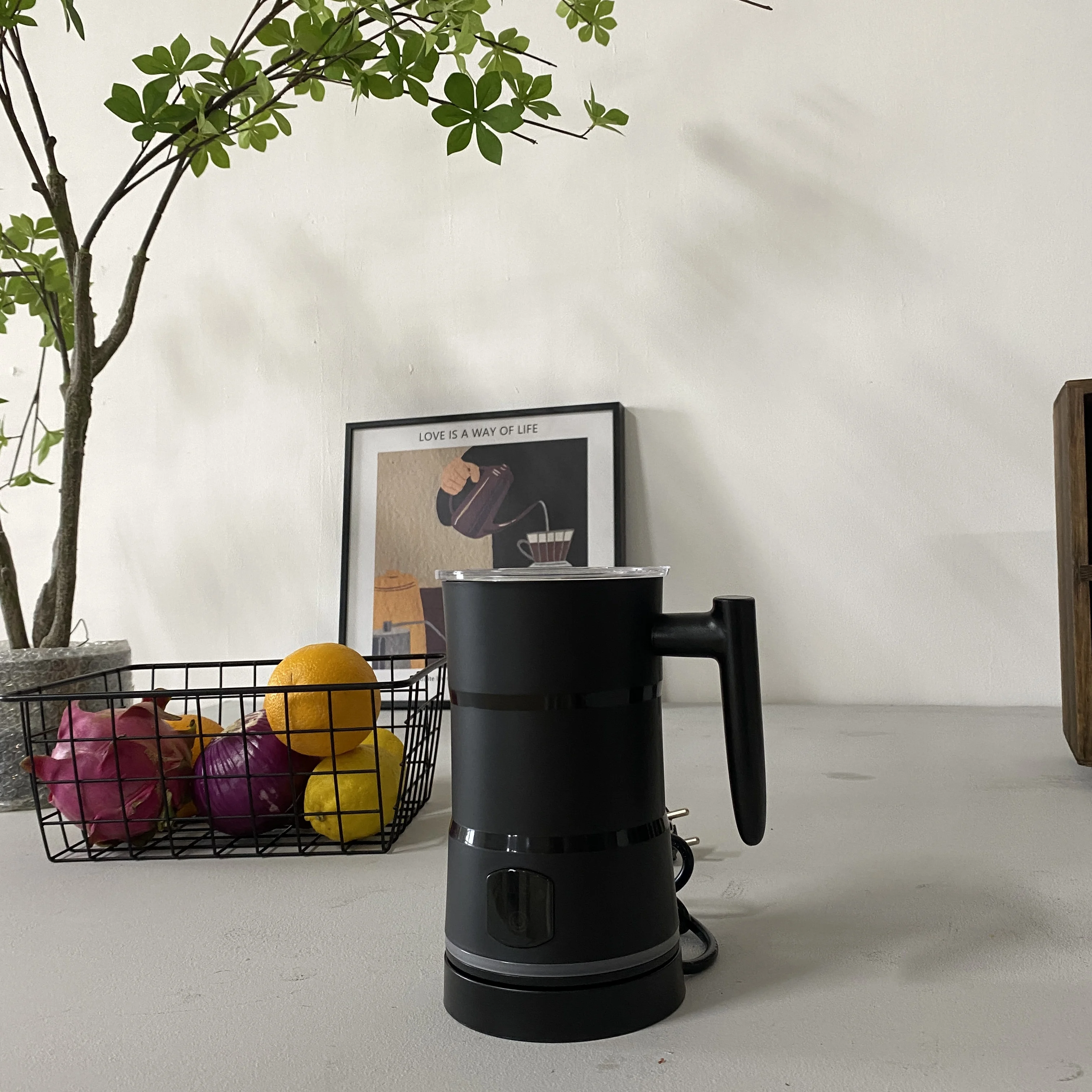 Kitchen appliance cold and warmer coffee electric milk frother coffee foam maker automatic handheld mixer