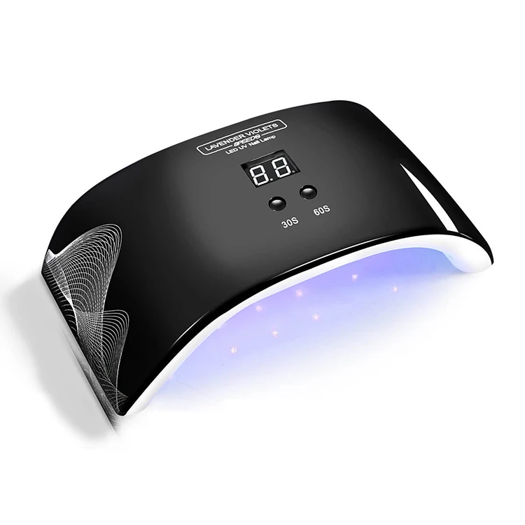 
Hot sale Black 24W Nail Dryer with Timer n Auto-Sensor UV LED Nail Lamp for Gel Nail Polish J721 