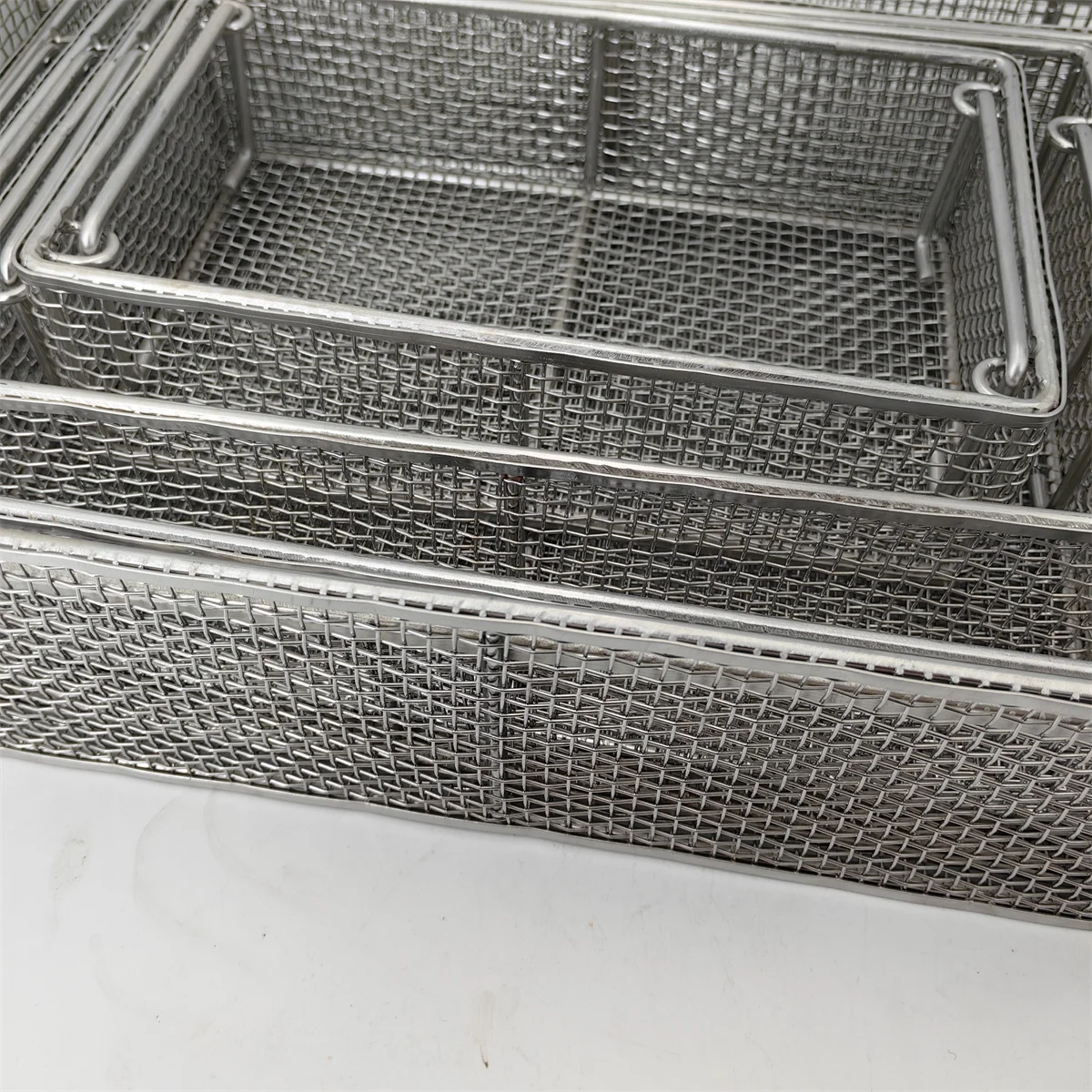 BEILANG Customized 304 Rectangle Stainless Steel storage Wire Mesh Screen Basket/Medical sterilization basket/Storage baskets