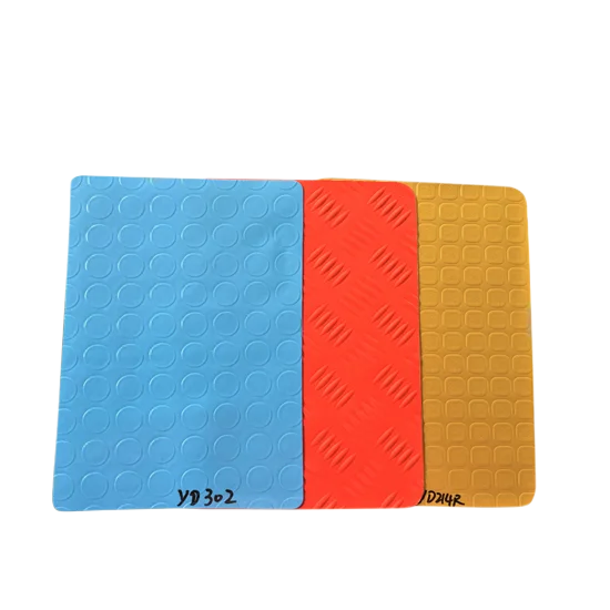 Factory Waterproof Non Slip Embossed Diamond Coin PVC Plastic Floor For Garage