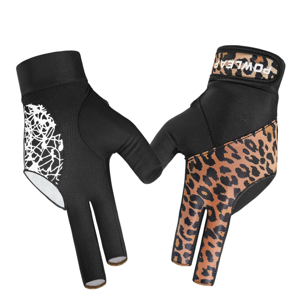 Good Quality Two Fingers Professional Billiard Snooker Pool Gloves Comfortable Elastic Pool Gloves For Pool Table Playing