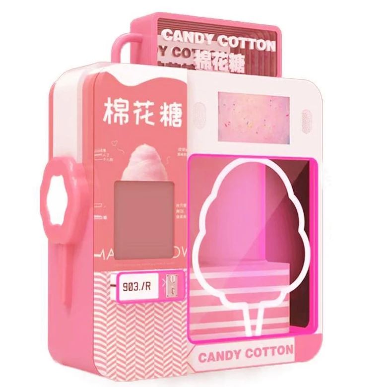 New pink floss flower cotton candy vending machine fully automatic coin operated cotton candy vending machines for sale
