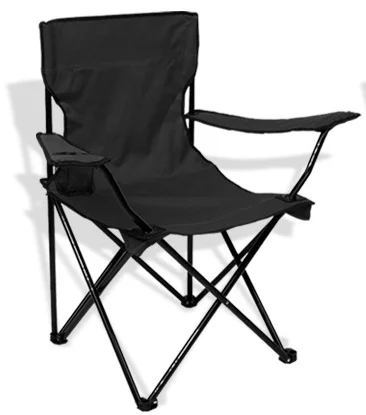 Outdoor Aluminum 600D Oxford Cloth Folding Camping Fishing Chair with Rod Holder