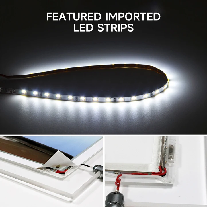 Рекламный дисплей меню для помещений настенный акриловый прозрачный лайтбокс ультратонкий Светодиодный Панель ресторана RGB