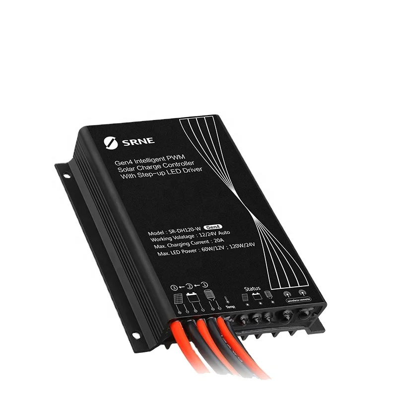 SRNE DH120 Wireless PWM Solar Charge Controller IP68 constant current streetlight all-in-one controller