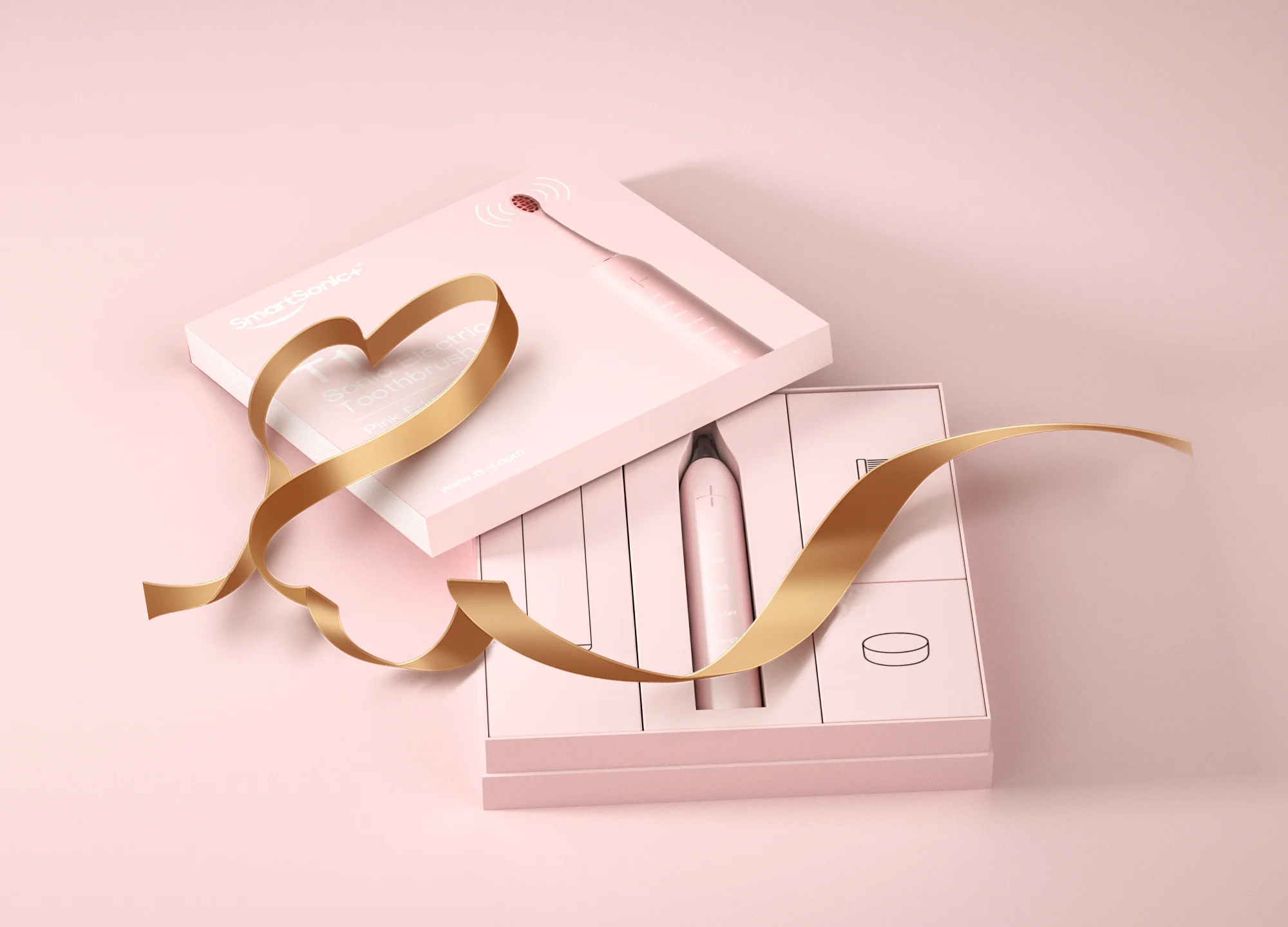 Black 4 Mode IPX8 Rechargeable Smart Sonic Electric Toothbrush with PU Travel Case