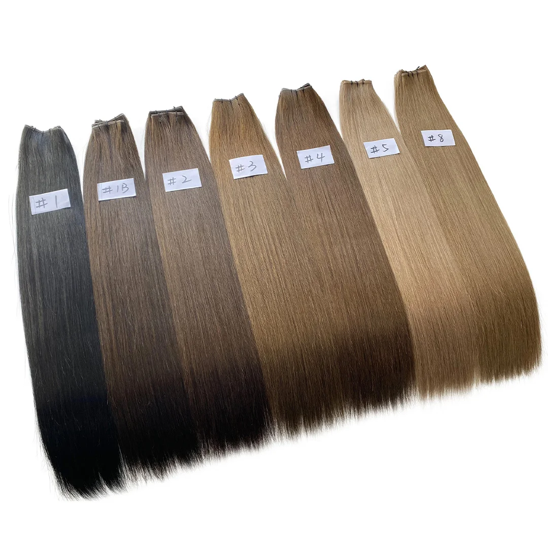HaiYi Factory Large Stock New Invisible Mini Flat Weft Double Drawn Genius Weft Hair Extension