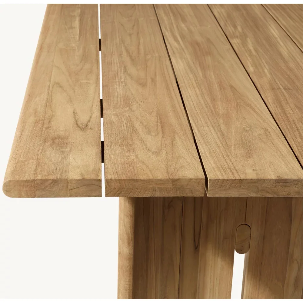 Luxury wooden furniture outdoor large 6 8 10 seat all weathered rattan solid wood teak dining table chairs set