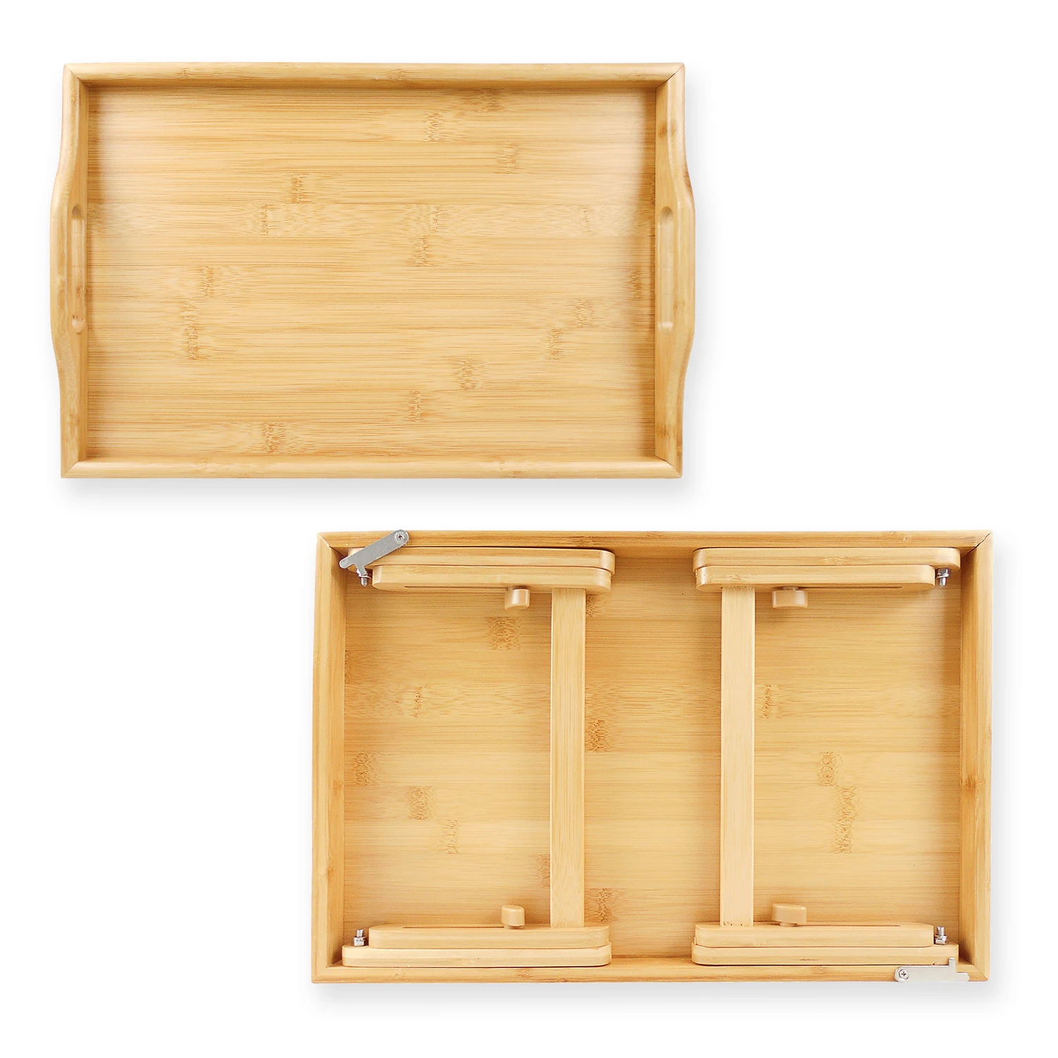 Waterproof Foldable Bamboo Breakfast Food Dinner Serving Bed Table Tray