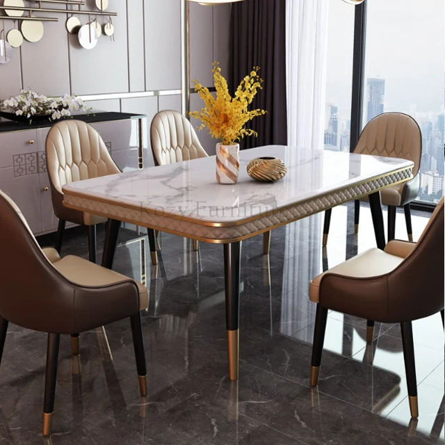 2023 Hot Sale Popular Hotel Dining Table with Sintered Stone Restaurant Table Hotel for Sale