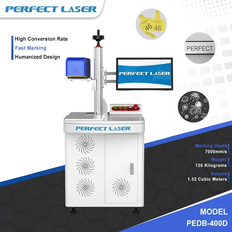 Perfect Laser-20W 30W 50W 100W Plastic Jewelry Copper Aluminum Metal Fiber Laser Engraver Marking Marker Etching Machines Price