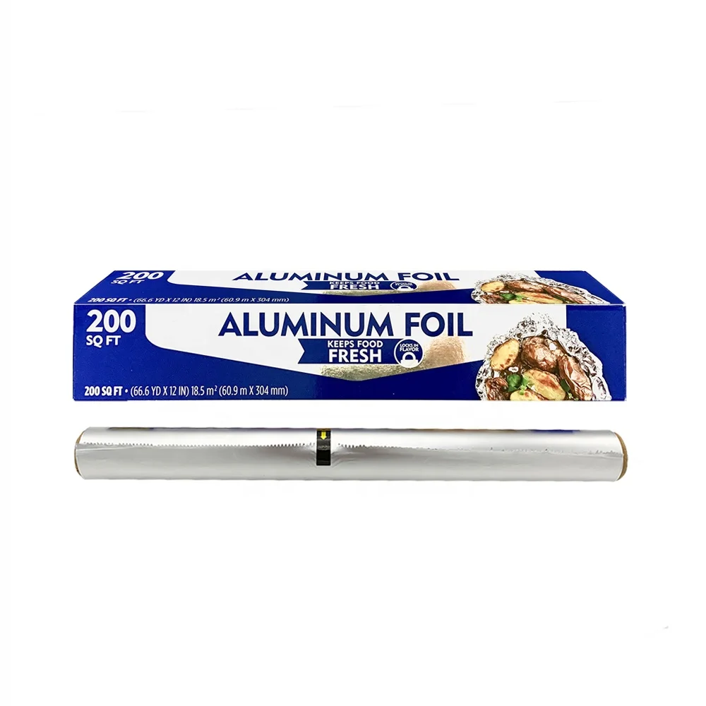 Kitchen Food Wrapping Silver Food Grade Household Aluminium Foil Roll For Japan Market