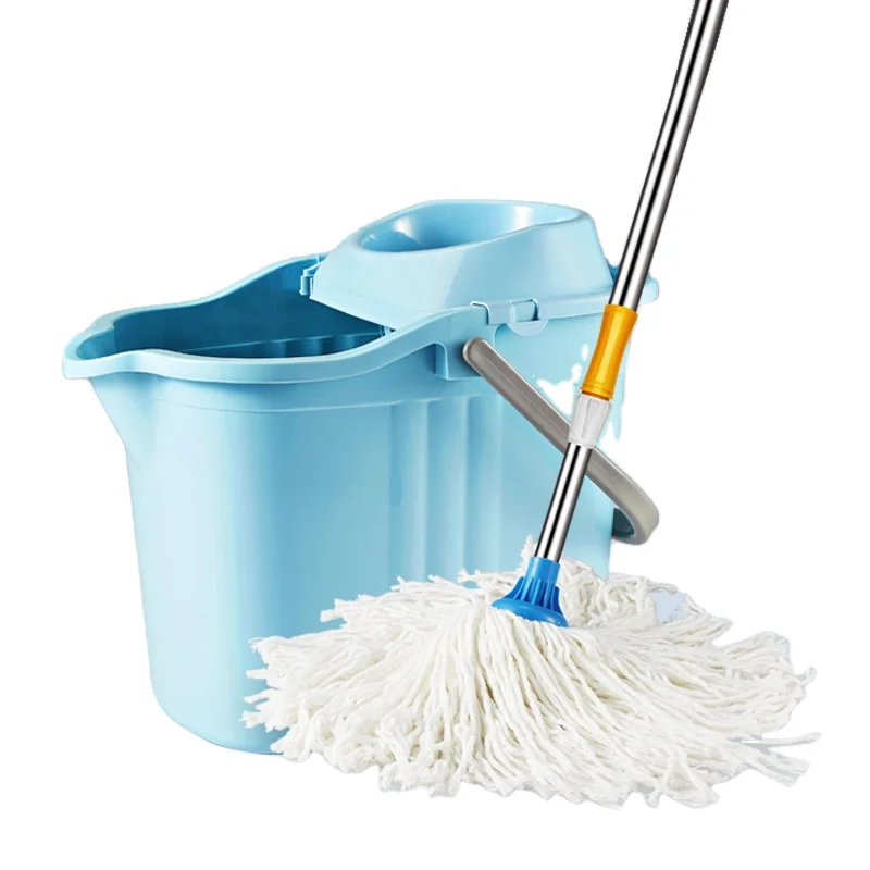 spray Hot Selling mops floor cleaning absorbent stick handle Rotating mop set with plastic mop bucket