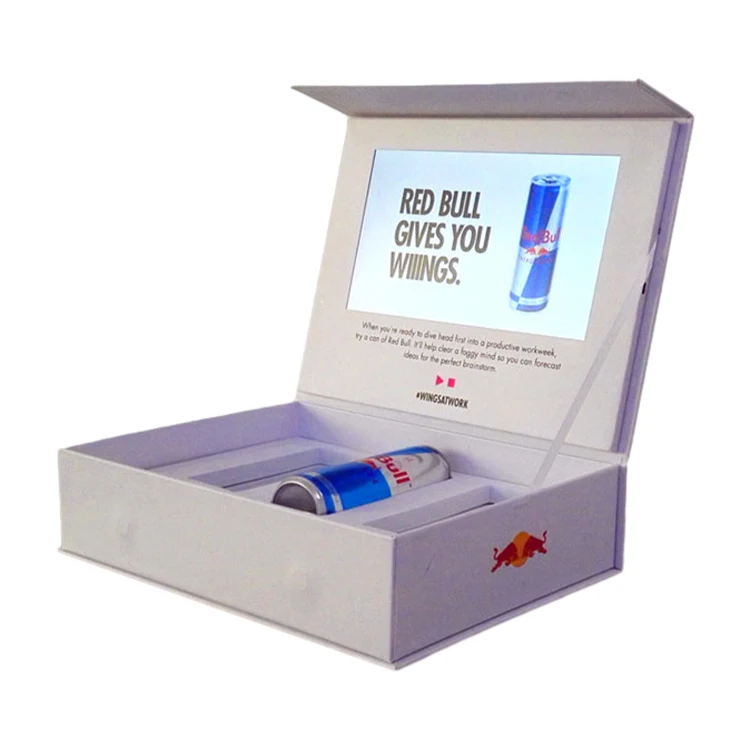 High quality video gift box with LCD screen support for customization with foam filler