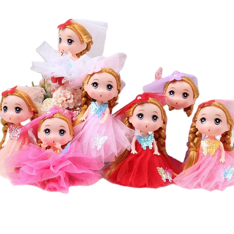 Korean Wedding Dress 12cm Enamel Doll Key Chain Bag Pendant Hengchao Confused  Bridal Doll Wholesale